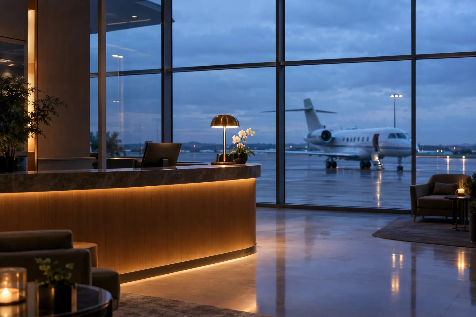 Private terminal front desk