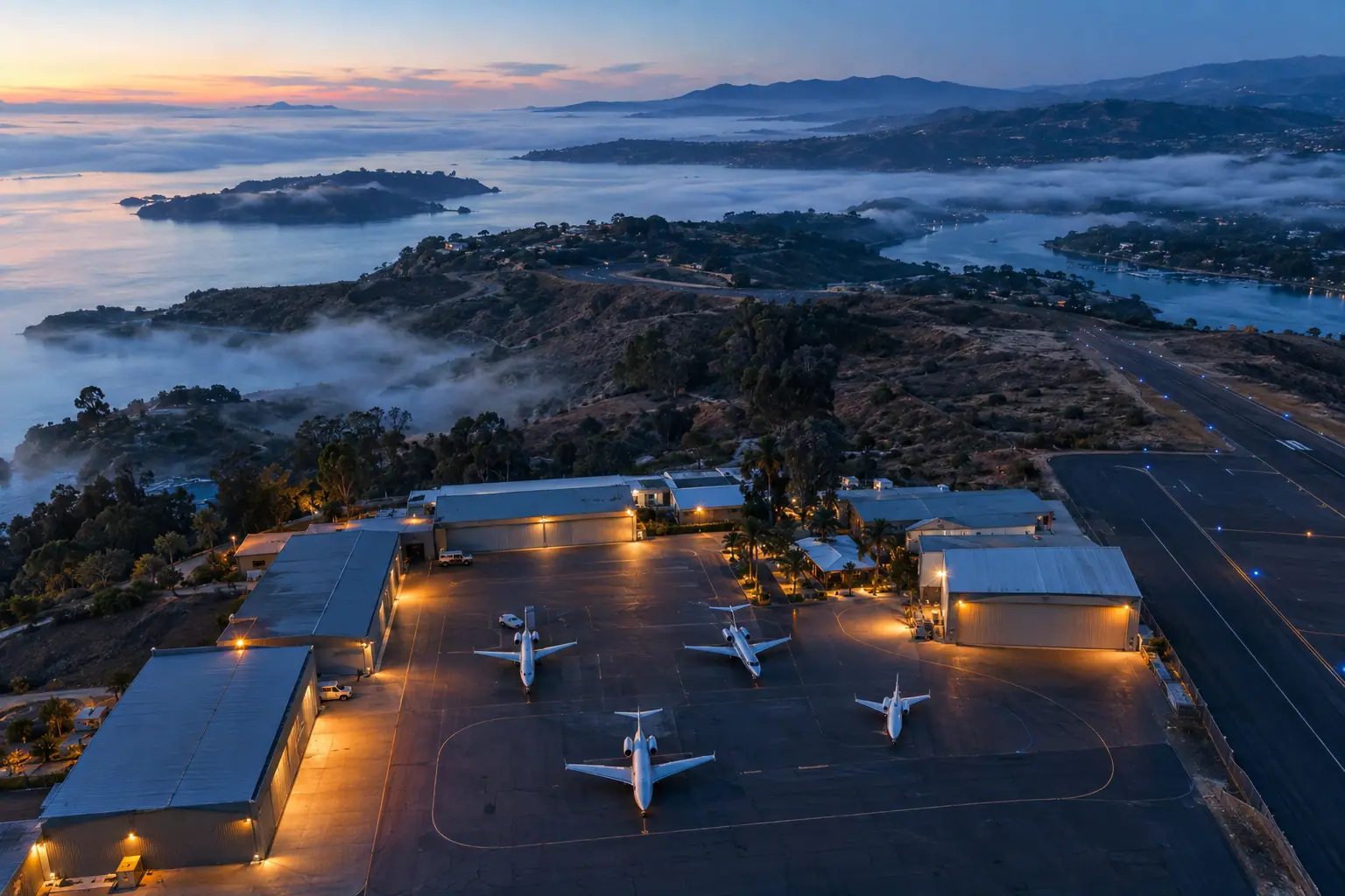 Private jets at Brown Field Municipal Airport