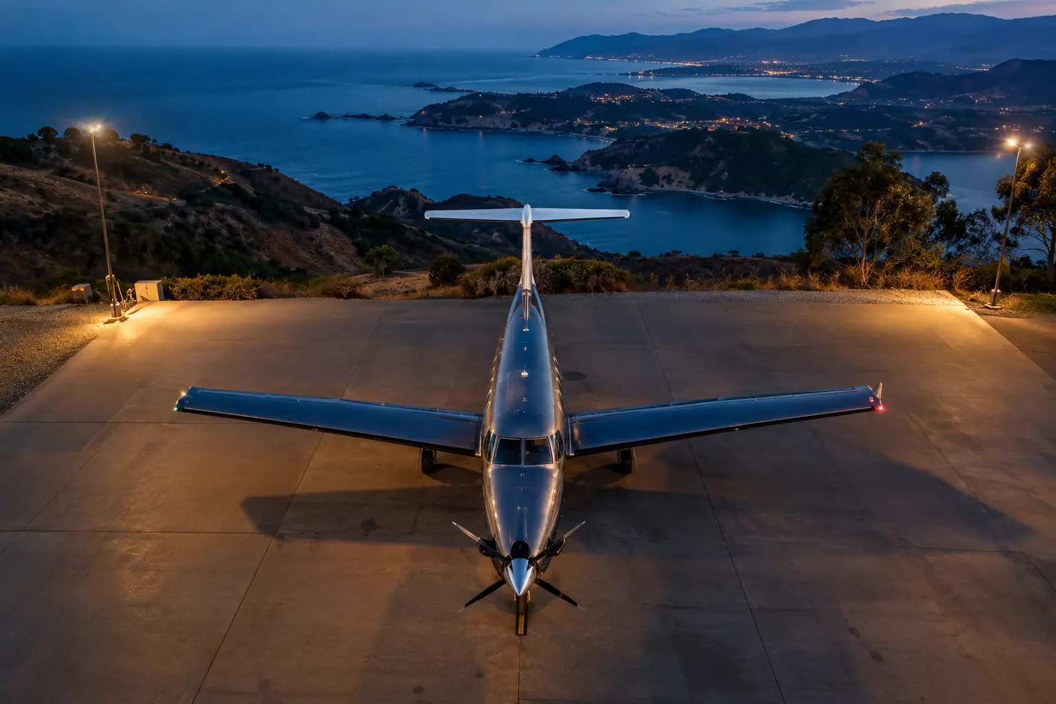 Turboprop on the ramp